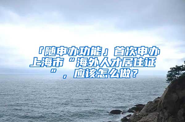 「随申办功能」首次申办上海市“海外人才居住证”，应该怎么做？