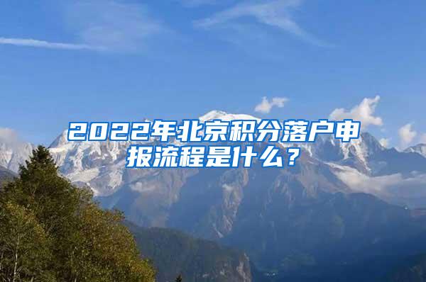 2022年北京积分落户申报流程是什么？