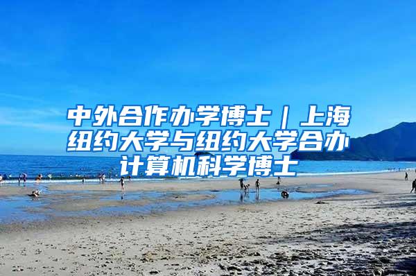 中外合作办学博士｜上海纽约大学与纽约大学合办计算机科学博士