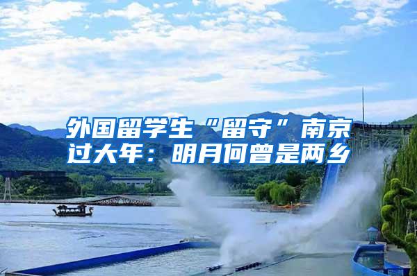 外国留学生“留守”南京过大年：明月何曾是两乡