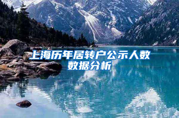 上海历年居转户公示人数数据分析