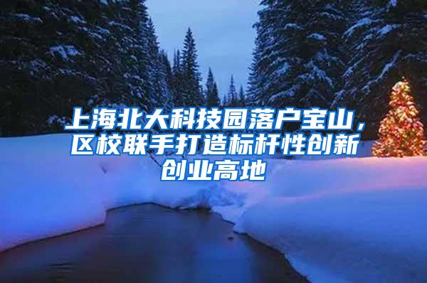 上海北大科技园落户宝山，区校联手打造标杆性创新创业高地