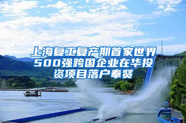 上海复工复产期首家世界500强跨国企业在华投资项目落户奉贤