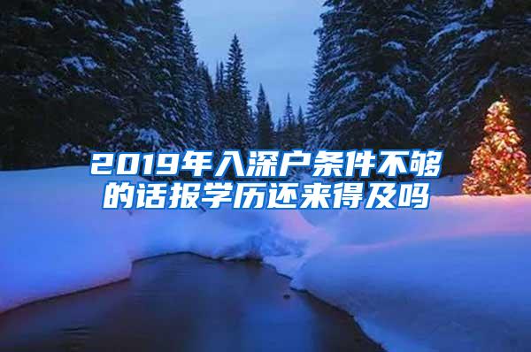 2019年入深户条件不够的话报学历还来得及吗