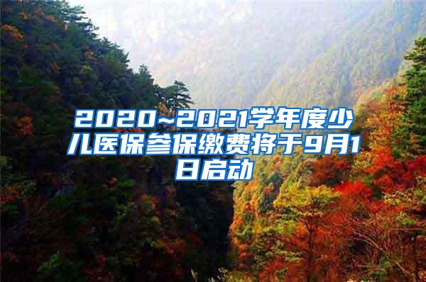 2020~2021学年度少儿医保参保缴费将于9月1日启动