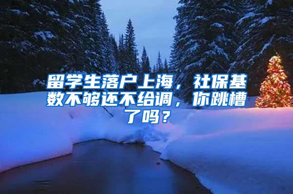 留学生落户上海，社保基数不够还不给调，你跳槽了吗？