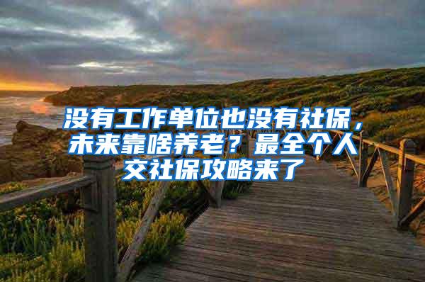 没有工作单位也没有社保，未来靠啥养老？最全个人交社保攻略来了