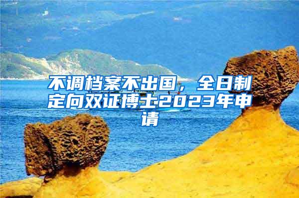 不调档案不出国，全日制定向双证博士2023年申请