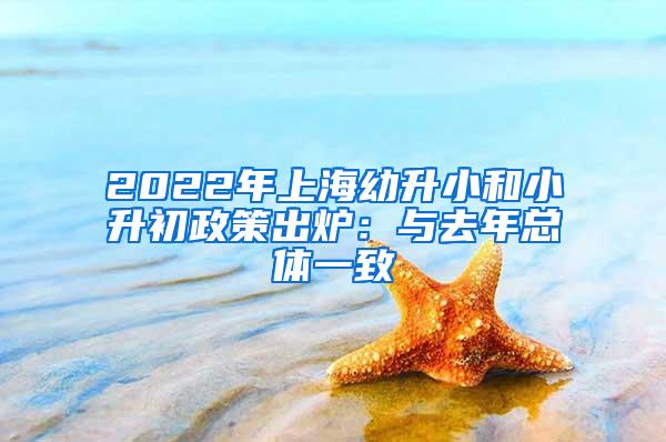 2022年上海幼升小和小升初政策出炉：与去年总体一致