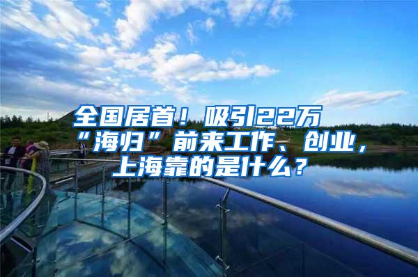 全国居首！吸引22万“海归”前来工作、创业，上海靠的是什么？