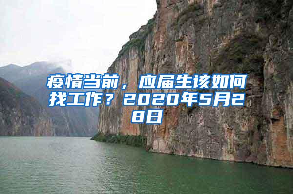 疫情当前，应届生该如何找工作？2020年5月28日