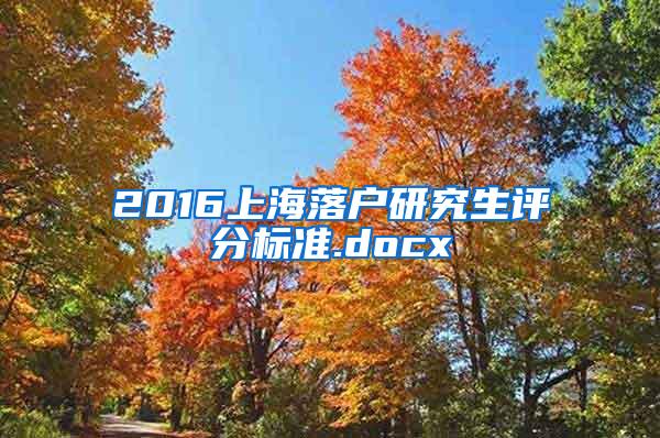 2016上海落户研究生评分标准.docx