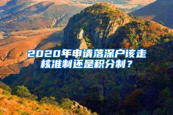 2020年申请落深户该走核准制还是积分制？