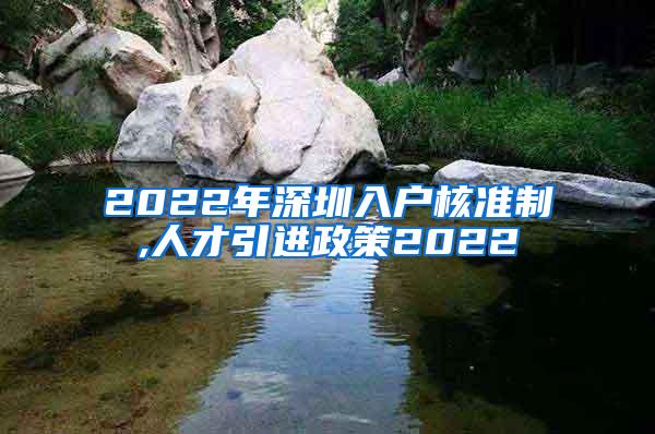 2022年深圳入户核准制,人才引进政策2022