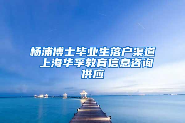 杨浦博士毕业生落户渠道 上海华孚教育信息咨询供应