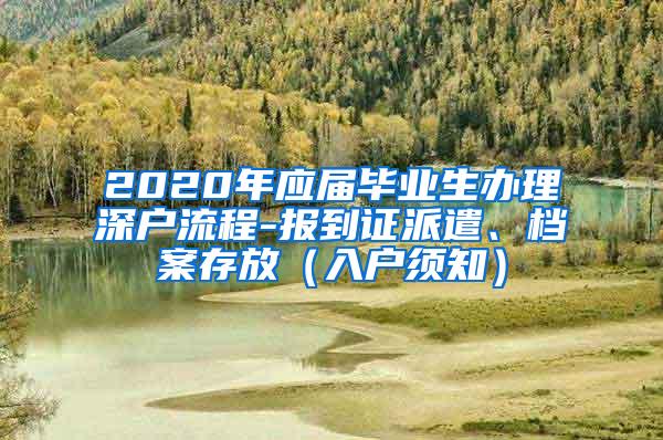 2020年应届毕业生办理深户流程-报到证派遣、档案存放（入户须知）