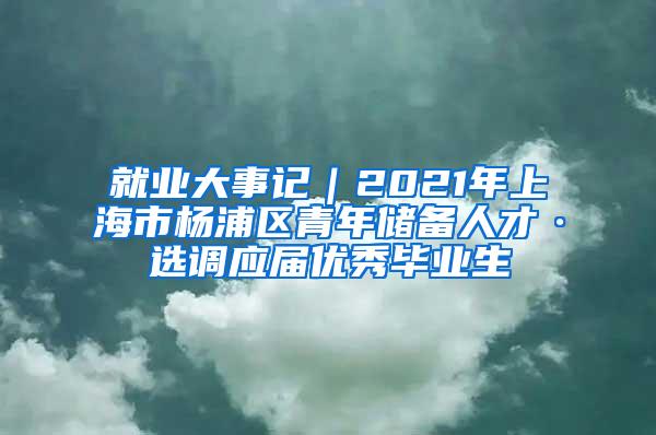 就业大事记｜2021年上海市杨浦区青年储备人才·选调应届优秀毕业生