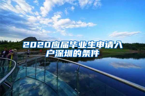 2020应届毕业生申请入户深圳的条件