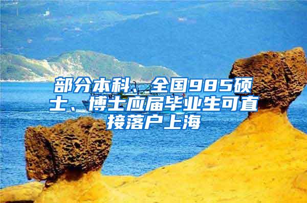 部分本科、全国985硕士、博士应届毕业生可直接落户上海