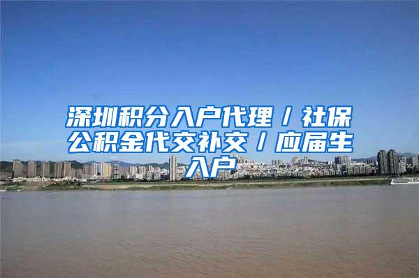 深圳积分入户代理／社保公积金代交补交／应届生入户