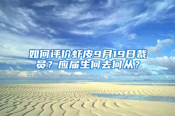 如何评价虾皮9月19日裁员？应届生何去何从？