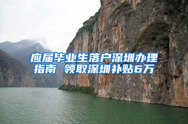 应届毕业生落户深圳办理指南 领取深圳补贴6万