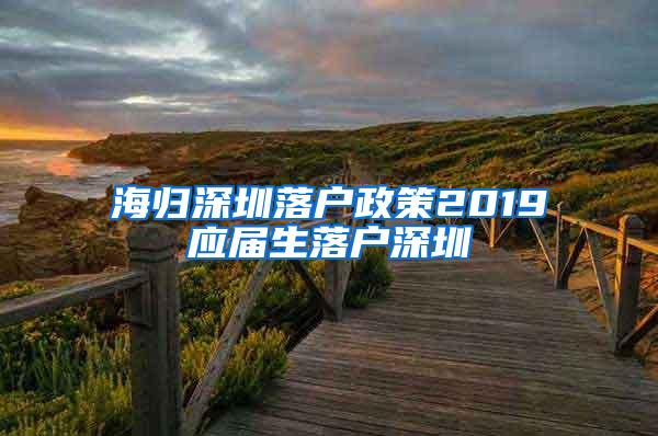 海归深圳落户政策2019应届生落户深圳