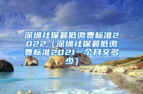 深圳社保最低缴费标准2022（深圳社保最低缴费标准2021一个月交多少）