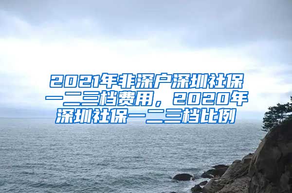 2021年非深户深圳社保一二三档费用，2020年深圳社保一二三档比例