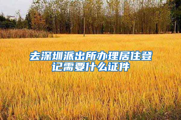 去深圳派出所办理居住登记需要什么证件