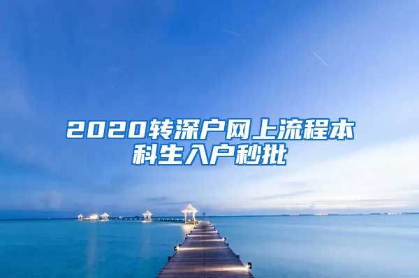 2020转深户网上流程本科生入户秒批