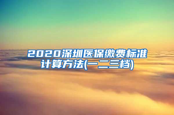 2020深圳医保缴费标准计算方法(一二三档)