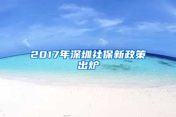 2017年深圳社保新政策出炉