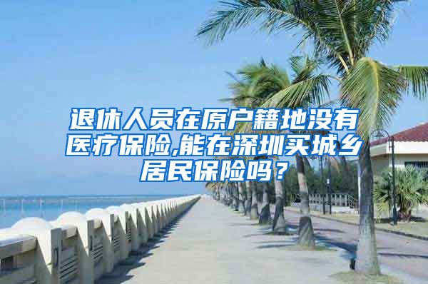 退休人员在原户籍地没有医疗保险,能在深圳买城乡居民保险吗？