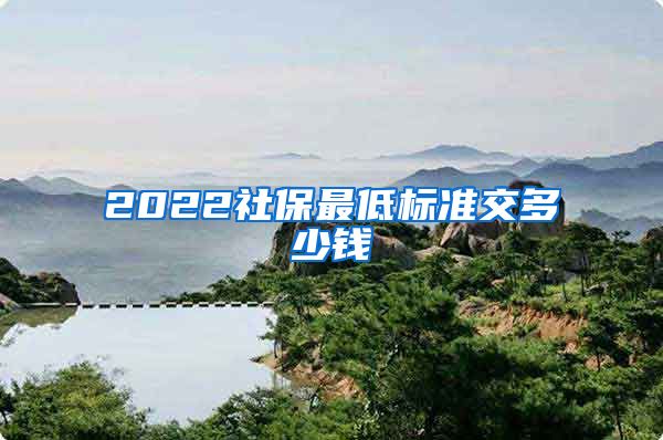 2022社保最低标准交多少钱