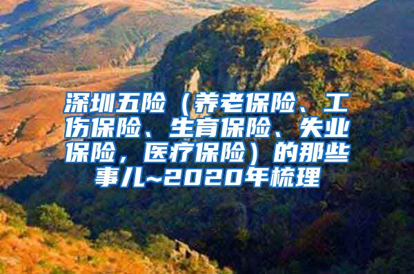 深圳五险（养老保险、工伤保险、生育保险、失业保险，医疗保险）的那些事儿~2020年梳理