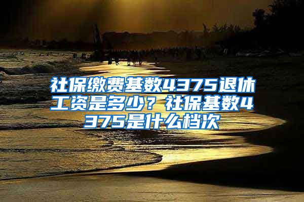 社保缴费基数4375退休工资是多少？社保基数4375是什么档次