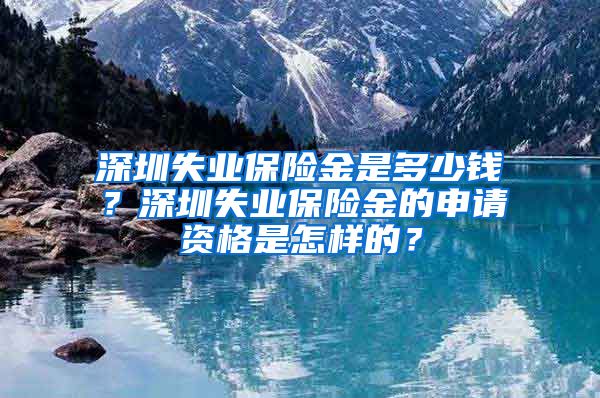 深圳失业保险金是多少钱？深圳失业保险金的申请资格是怎样的？