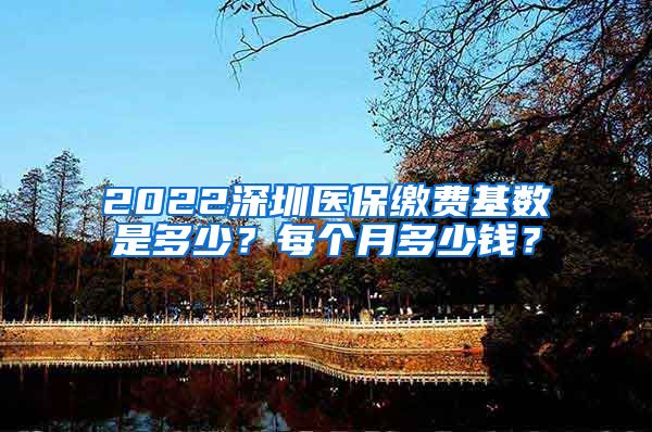 2022深圳医保缴费基数是多少？每个月多少钱？