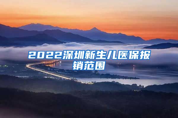 2022深圳新生儿医保报销范围