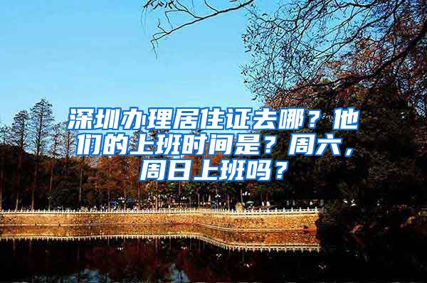 深圳办理居住证去哪？他们的上班时间是？周六，周日上班吗？