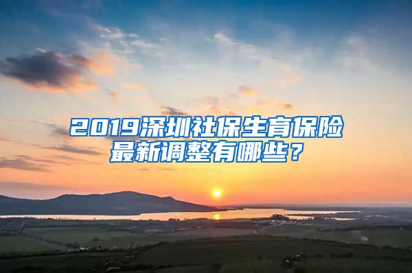 2019深圳社保生育保险最新调整有哪些？