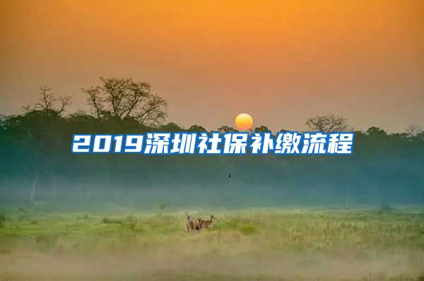 2019深圳社保补缴流程