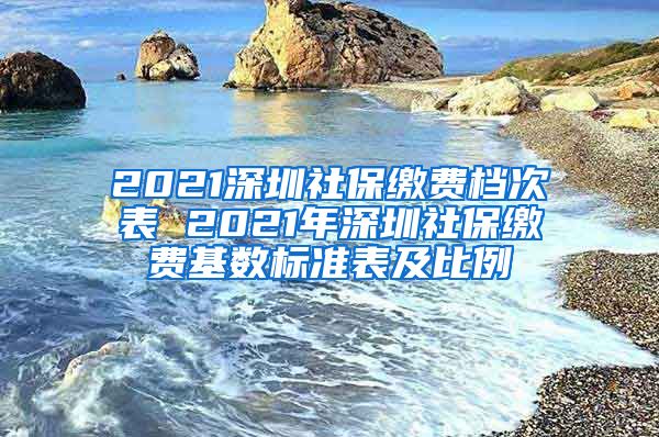 2021深圳社保缴费档次表 2021年深圳社保缴费基数标准表及比例