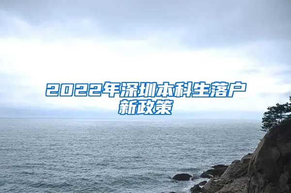 2022年深圳本科生落户新政策