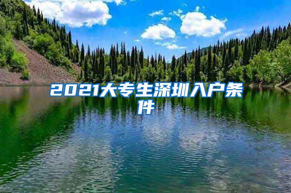 2021大专生深圳入户条件