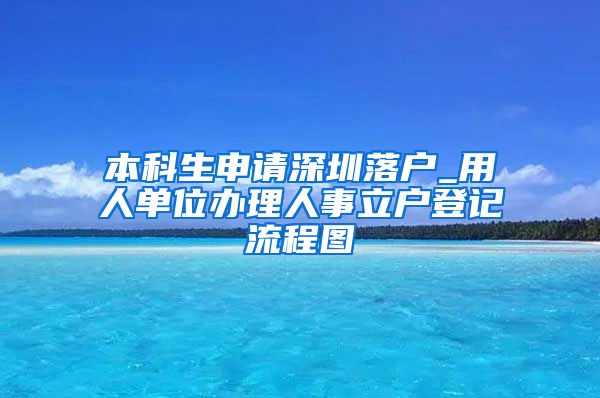 本科生申请深圳落户_用人单位办理人事立户登记流程图