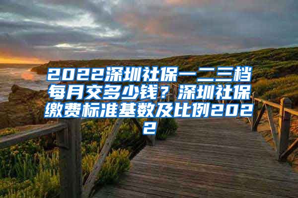 2022深圳社保一二三档每月交多少钱？深圳社保缴费标准基数及比例2022