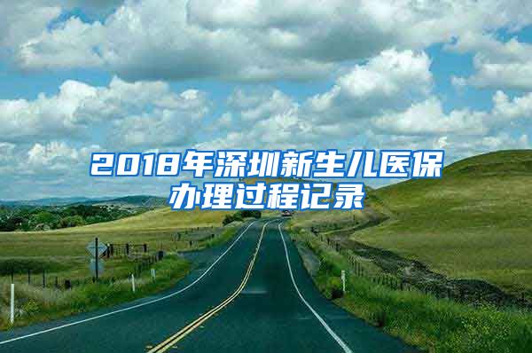 2018年深圳新生儿医保办理过程记录