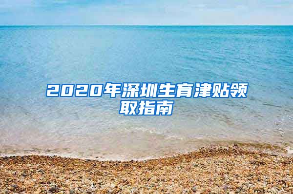 2020年深圳生育津贴领取指南